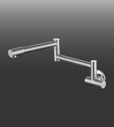 WALL MOUNTED ADJUSTABLE KITCHEN SINK COCK - AQUANT - ( MATT SS FINISH - KITCHEN FAUCETS - 0x0 mm - 0inchX0inch )
