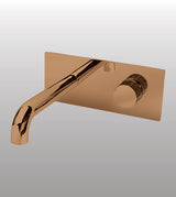 BRASS WALL MOUNTED BASIN MIXER WITH PROGRESSIVE CARTRIDGE - AQUANT - ( BRUSHED ROSE GOLD - - 0x0 mm - 0inchX0inch )