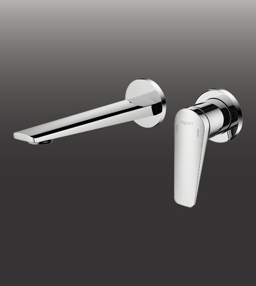 SINGLE LEVER BRASS WALL BASIN MIXER FOAM FLOW - AQUANT - ( CHROME - SEINA SERIES - 0x0 mm - 0inchX0inch )