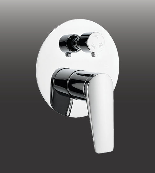 SINGLE LEVER DIVERTER WITH 3 OUTLETS BRASS CONC BODY 15MM INLET - AQUANT - ( CHROME - SEINA SERIES - 15x0 mm - 0.6inchX0inch )