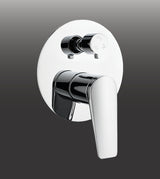 SINGLE LEVER DIVERTER WITH 3 OUTLETS BRASS CONC BODY 15MM INLET - AQUANT - ( CHROME - SEINA SERIES - 15x0 mm - 0.6inchX0inch )