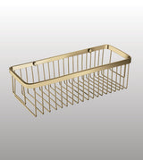 WALL MOUNTED FRONT SHELF - AQUANT -  ( BRUSHED GOLD - ACCESSORIES - 300x120x80 mm - 12inchX4.8inchX3.2inch )