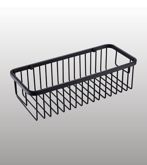 WALL MOUNTED FRONT SHELF - AQUANT - ( MATT BLACK - ACCESSORIES - 300x120x180 mm - 12inchX4.8inchX7.2inch )