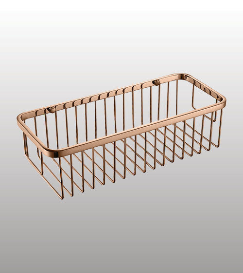 WALL MOUNTED FRONT SHELF - AQUANT - ( ROSE GOLD - ACCESSORIES - 300x120x180 mm - 12inchX4.8inchX7.2inch )
