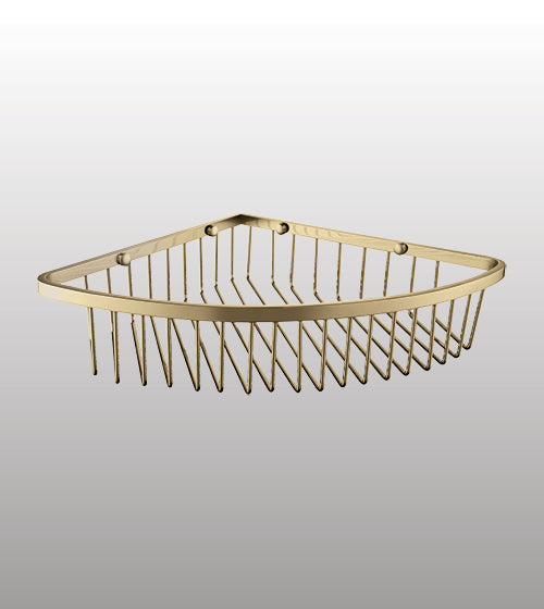 WALL MOUNTED FRONT SHELF - AQUANT - ( BRUSHED GOLD - ACCESSORIES - 230x230x80 mm - 9.2inchX9.2inchX3.2inch )