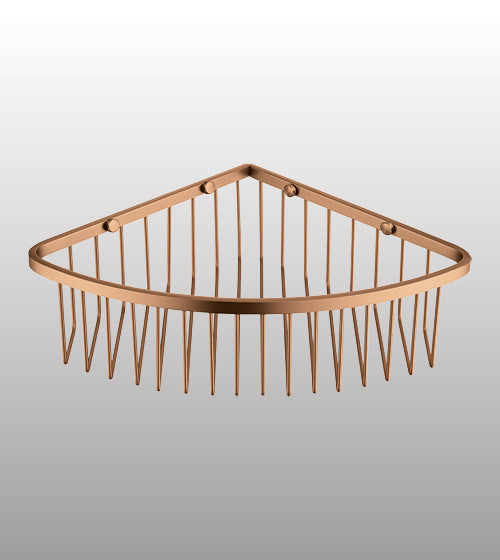 WALL MOUNTED FRONT SHELF - AQUANT - ( BRUSHED GOLD - ACCESSORIES - 230x230x80 mm - 9.2inchX9.2inchX3.2inch )