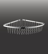 WALL MOUNTED CORNER SHELF - AQUANT - ( CHROME - ACCESSORIES - 230x230x80 mm - 9.2inchX9.2inchX3.2inch )