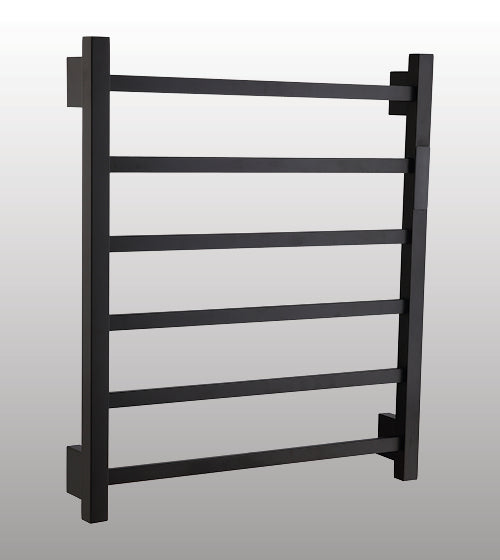 WALL HUNG TOWEL WARMER NEEDS ELECTRIC POINT - AQUANT - (MATT BLACK -  - 580x500 mm - 23.2inchX20inch)