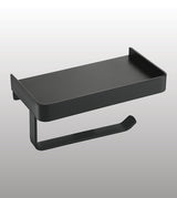 TOILET ROLL HOLDER WITH SHELF - AQUANT -  ( GRAPHITE GRAY -  - 0x0 mm - 0inchx0inch )
