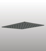 BRASS RAIN HEAD SHOWER WITH POWDER FLOW - AQUANT -  ( GRAPHITE GREY -  - 350x350 mm - 14inchX14inch )