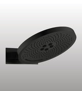 3 FUN WALL MOUNTED SHOWER FLOWS: RAIN , MIST & WATERFALL - AQUANT -  ( MATT BLACK - SS HYDRO WAVE - 370x0 mm - 14.8inchX0inch )