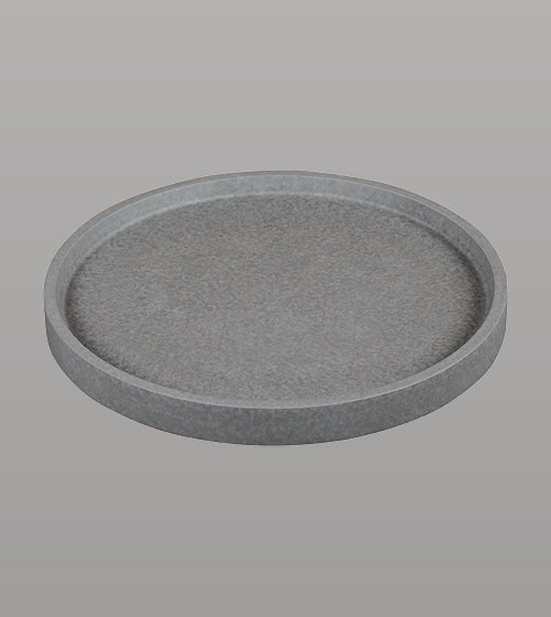 CONCRETE ROUND PLATE FOR SHELF - AQUANT - ( MATT GREY - - 395x40 mm - 15.8inchX1.6inch )