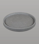 CONCRETE ROUND PLATE FOR SHELF - AQUANT - ( MATT GREY - - 395x40 mm - 15.8inchX1.6inch )
