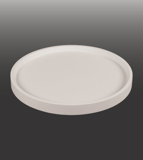 CONCRETE ROUND PLATE FOR SHELF - AQUANT - ( MATT IVORY - - 395x40 mm - 15.8inchX1.6inch )