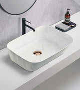 TABLE MOUNTED WASH BASIN - AQUANT - ( STATUARIO MATT FINISH - - 525x410 mm - 21inchX16.4inch )