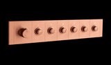 HIGH FLOW CONC THERMOSTATIC MULTI FUN DIVERTER WITH 6 OUTLETS WITH FLOW CONTROL 20MM INLET HORIZONTAL PLATE - AQUANT - ( ROSE GOLD - - 0x0 mm - 0inchX0inch )