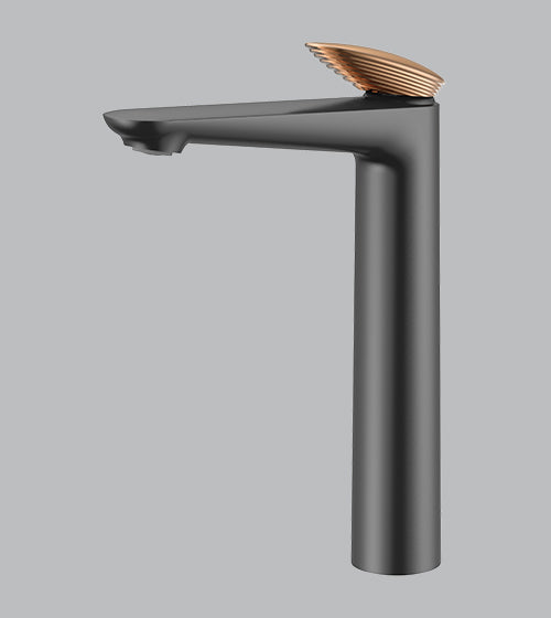 TALL BRASS BASIN MIXER - AQUANT - ( GRAPHITEGREY+ROSEGOLD - - 0x0 mm - 0inchX0inch )