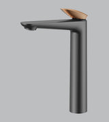 TALL BRASS BASIN MIXER - AQUANT - ( GRAPHITEGREY+ROSEGOLD - - 0x0 mm - 0inchX0inch )