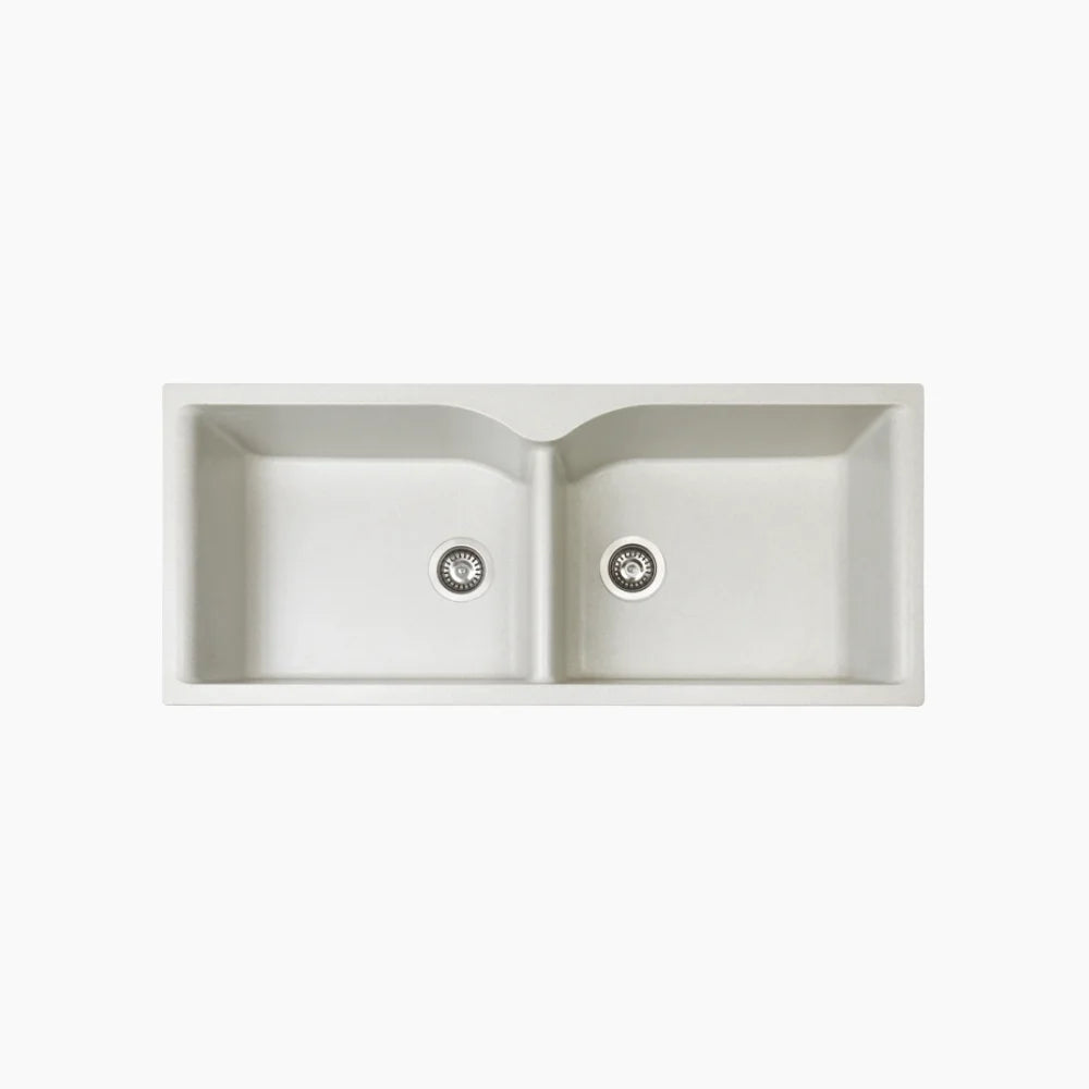 QUARTX SINK 2.0 BOWL W/O DRAINBOARD (DEPTH 9.5INCH) ARCHPRO - NIRALI -  ( METTALIC BLACK - QUARTZ ELITE RANGE - 1145x495 mm - 45inchX20inch )