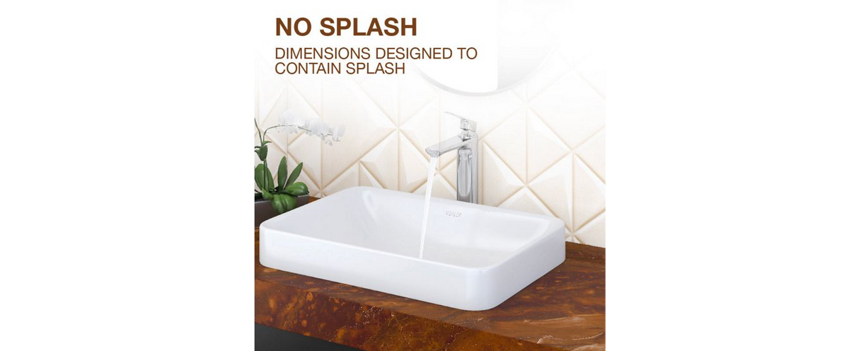 FORE-TABLE TOPBASIN W/O HOLEFAUCET HOLE - KOHLER PREMIUM -  ( WHITE - PREMIUM - 575x410 mm - 23inchX16inch )