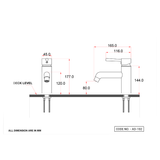S/LBASIN MIXER SHORT BODY W/BRAIDED PIPE - ACQUAVIVA -  (  - AQUADORN - 0x15 mm - 0inchX0.6inch )