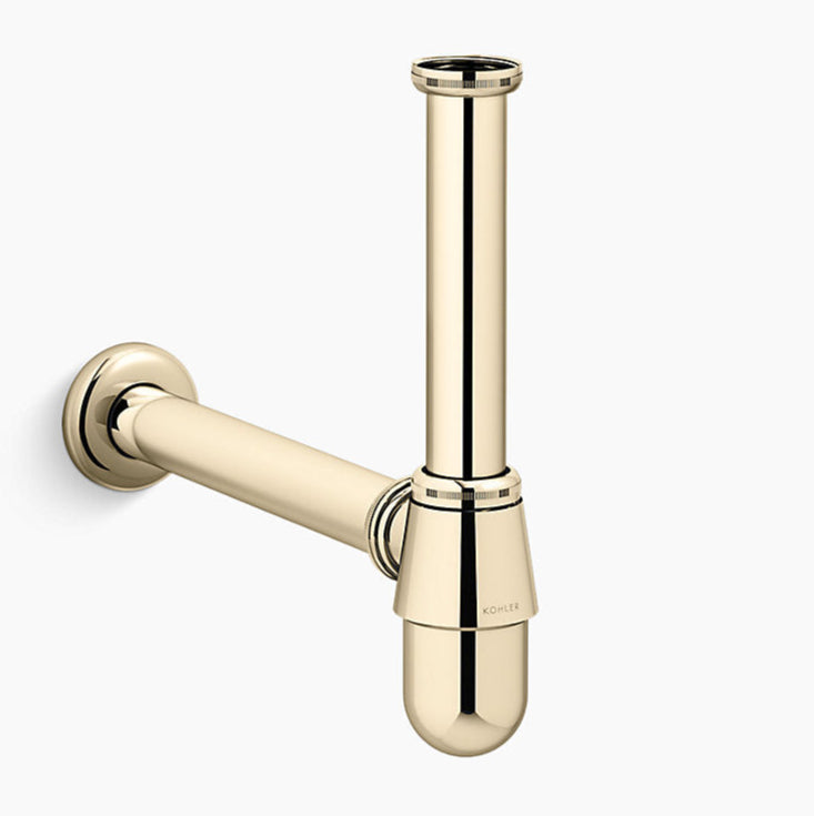 COMP.BOTTLE TRAP W/300MM HORIZONTAL PIPE - KOHLER POPULAR -  ( FRENCH GOLD - POPULAR - 0x300 mm - 0inchX12inch )