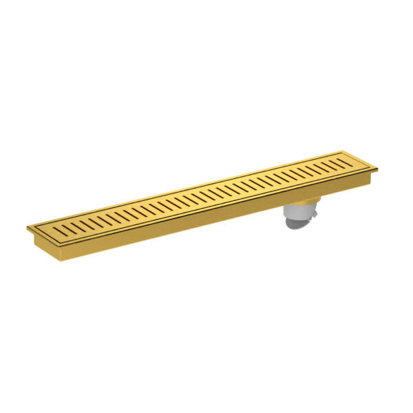 SHOWER CHANNEL DRAIN CENTRE HOLE - VIKING -  ( ROSE GOLD BRUSHED - SS 304 - 900x100 mm - 36inchX4inch )