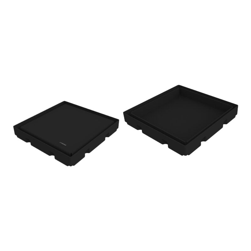 TILE MARBLE DRAINER - VIKING -  ( MATT BLACK - SS 304 - 0x150 mm - 0inchX6inch )