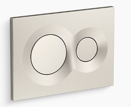LYNK FACE PLATE (FLUSH PLATE)PNEUMATIC - KOHLER PREMIUM -  ( BRUSHED NICKEL - PREMIUM - 0x0 mm - 0inchx0inch )