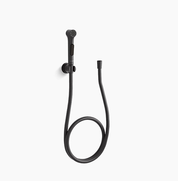 ELATE HEALTH FAUCET WITH HOSE & BRACKET - KOHLER PREMIUM -  ( BLACK MATT - PREMIUM - 0x15 mm - 0inchX0.6inch )