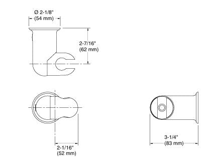 (PRUN)COMPLEMENTRY-BRACKET HANDSHOWER - KOHLER POPULAR -  ( BRUSHED NICKEL - POPULAR - 0x0 mm - 0inchx0inch )