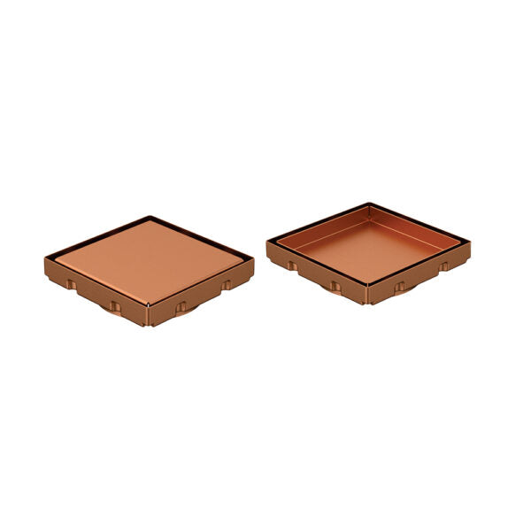 TILE/MARBLE DRAIN - VIKING -  ( GOLD PVD BRUSHED - SS 304 - 0x125 mm - 0inchX5inch )