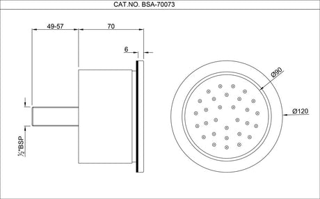 BODY SHOWER - ARTIZE FAUCET -  ( CHROME - BODY SHOWER - 0x120 mm - 0inchX4.8inch )