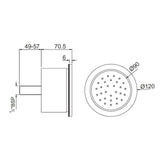 BODY SHOWER ROUND WITH INST BOX - JAQUAR FAUCETS - ( GOLD BRIGHT PVD - - 0x0 mm - 0inchX0inch )