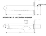 COMPLEMENTARY-BATH SPOUT W/DIVERT - KOHLER POPULAR -  ( POLISHED CHROME - POPULAR - 0x15 mm - 0inchX0.6inch )