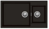 QUARTS 1.5 BOWL W/O DRAIN BOARD (DEPTH.8INCH) - CARYSIL -  ( GRANITE Metallic EXPRESSO - ENIGMA - 860x500 mm - 34inchX20inch )