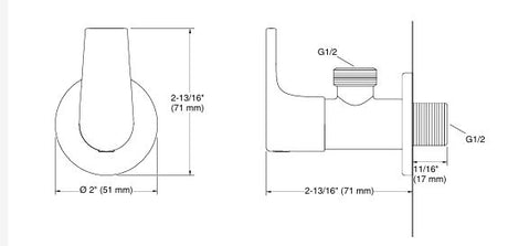 APT ANGLE VALVE - KOHLER POPULAR -  ( CHROME - POPULAR - 0x0 mm - 0inchx0inch )