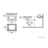 SIGNATURE 550MM COUNTER TOP WASH BASIN W/TAP HOLE - AMERICAN STANDARD -  ( WHITE - SIGNATURE - 0x0 mm - 0inchX0inch )