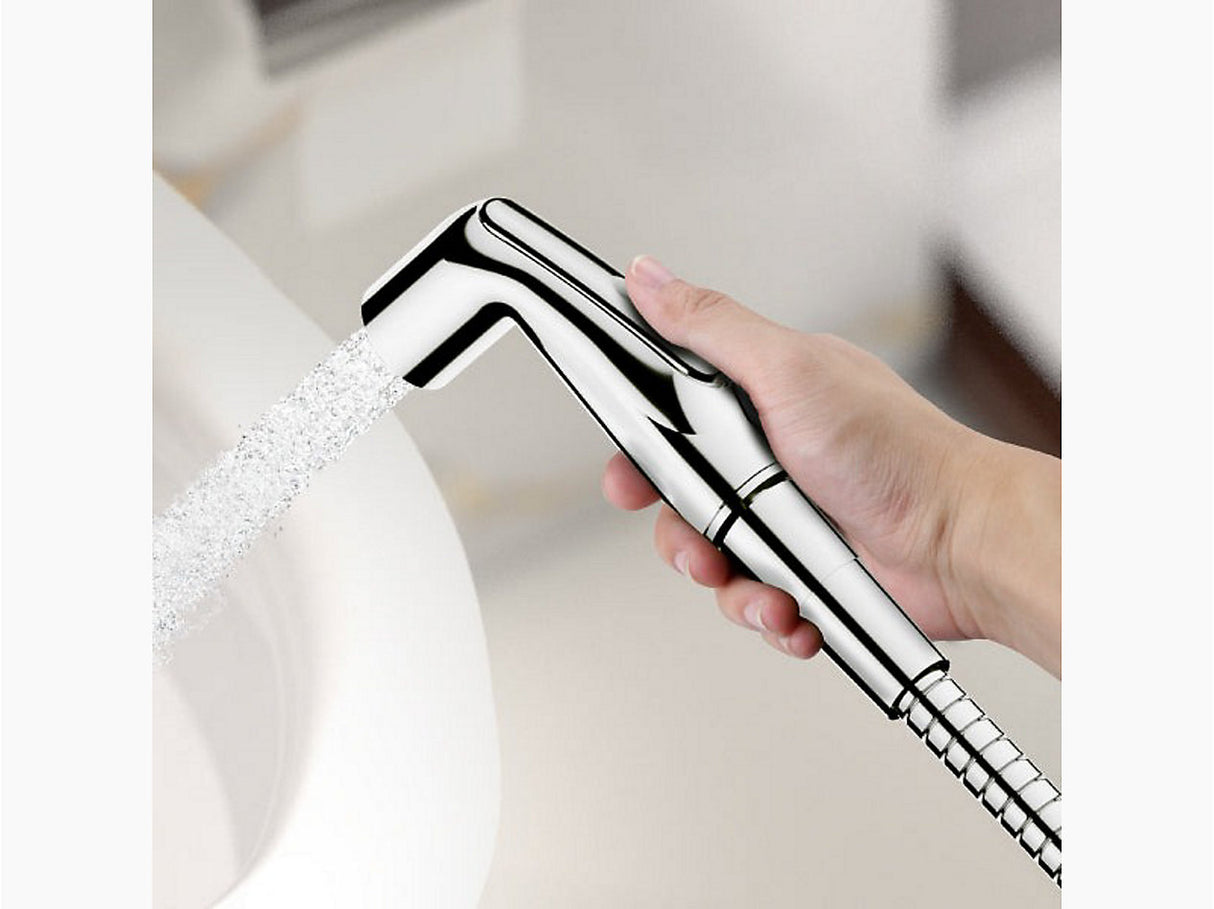 HEALTH FAUCET WITH METAL HOSE & HOLDER - KOHLER POPULAR -  ( POLISHED CHROME - POPULAR - 0x0 mm - 0inchx0inch )