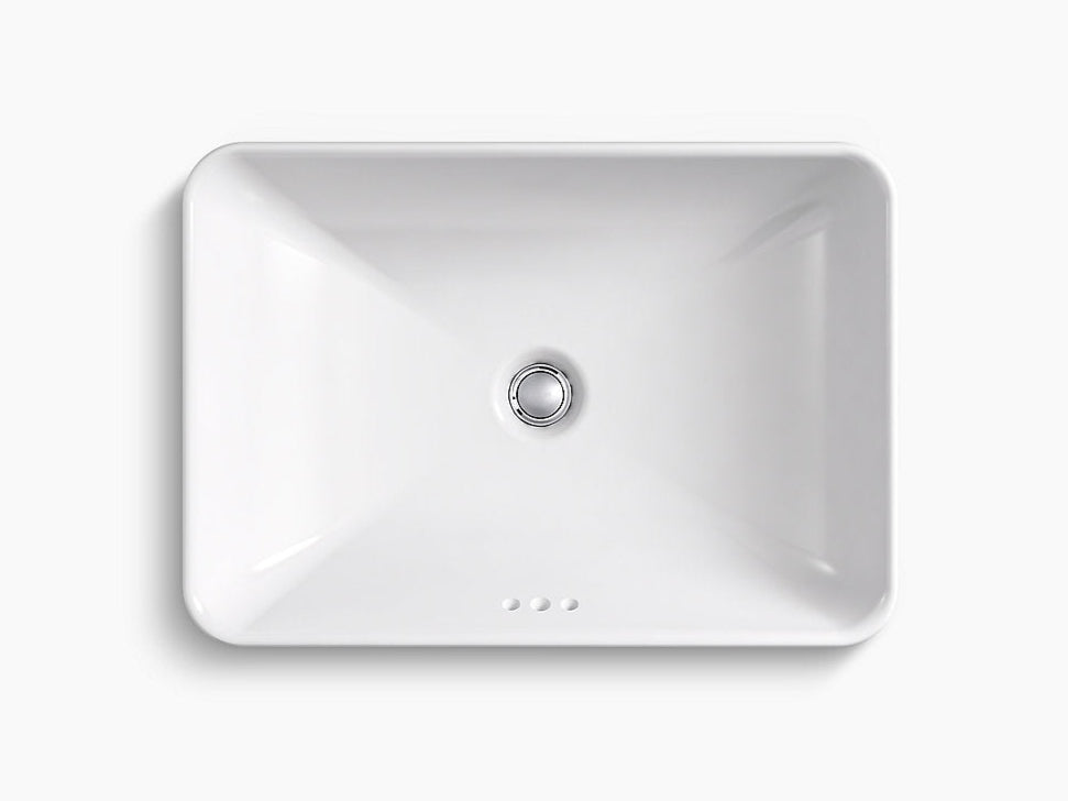 FORE-TABLE TOPBASIN W/O HOLEFAUCET HOLE - KOHLER PREMIUM -  ( WHITE - PREMIUM - 575x410 mm - 23inchX16inch )