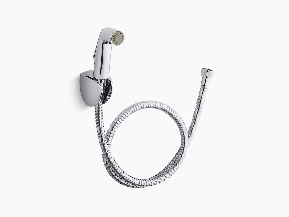 HEALTH FAUCET WITH METAL HOSE & HOLDER - KOHLER POPULAR -  ( POLISHED CHROME - POPULAR - 0x0 mm - 0inchx0inch )