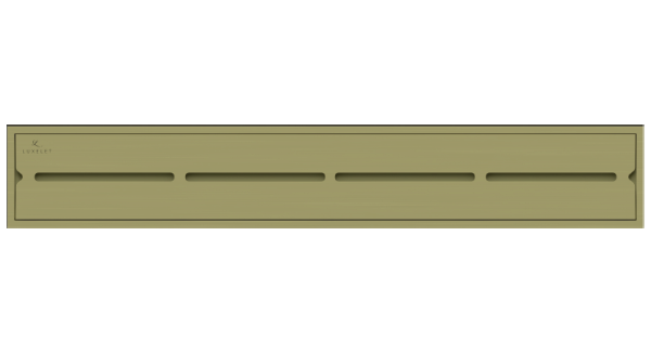 CHANNEL DRAINER SIDE HOLE - LUXELET -  ( CHAMPAGNE GOLD BRUSHED - CHANNEL DRAINER - 600x100 mm - 24inchX4inch )