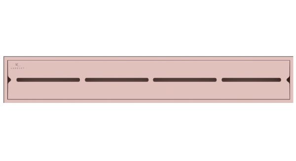 CHANNEL DRAINER SIDE HOLE - LUXELET -  ( FLAMIGO PINK - CHANNEL DRAINER - 600x100 mm - 24inchX4inch )