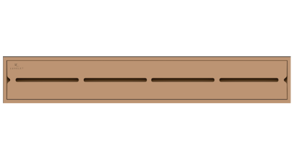 CHANNEL DRAINER SIDE HOLE - LUXELET -  ( ROSS GOLD BRUSHED - CHANNEL DRAINER - 600x100 mm - 24inchX4inch )