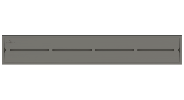 CHANNEL DRAINER SIDE HOLE - LUXELET -  ( STEEL BRONZE - CHANNEL DRAINER - 600x100 mm - 24inchX4inch )