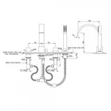 3HOLE S/L B/TUB MXR W/HAND SHWR&SPT - ARTIZE FAUCET -  ( CHROME - CELLINI - 0x15 mm - 0inchX0.5inch )