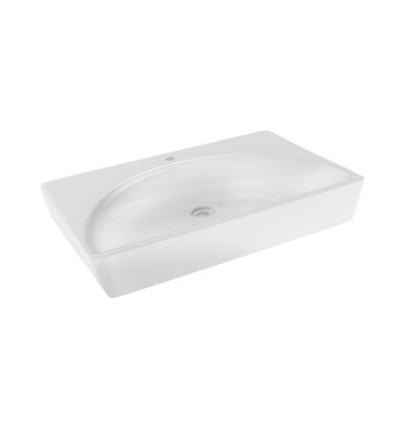 WALL HUNG BASIN WITH FIXING ACCESSORIES - ARTIZE SWARE -  ( WHITE - CONFLUENCE - 700x500 mm - 20inchX0inch )