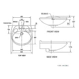 (PRUN)LAVATORY 1 CENTER TOP HOLE WT - AMERICAN STANDARD -  ( WHITE - COPACABANA - 0x0 mm - 0inchX0inch )