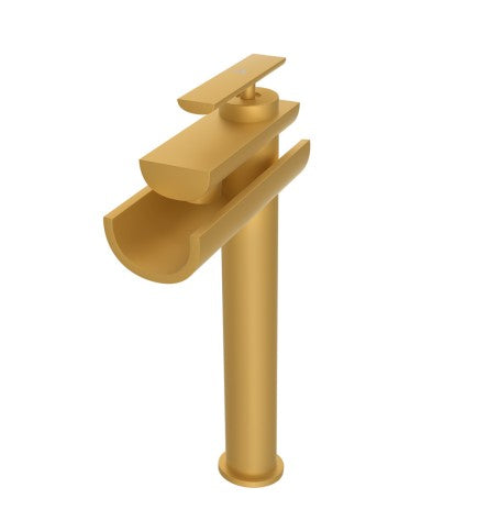 SL TALL BOY BASIN MIXER W/PIPES - ARTIZE FAUCET -  ( GOLD MATT PVD - CONFLUENCE - 0x15 mm - 0inchX0.5inch )