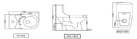 SINGLE PIECE WC WITH PP SOFT S/C - JAQUAR SWARE -  ( WHITE - CONTINENTAL - 0x0 mm - 0inchx0inch )